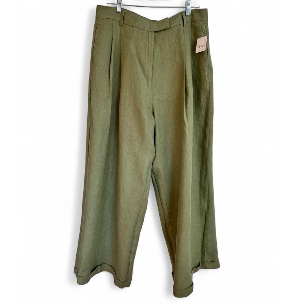 Free People Sage Green 100% linen